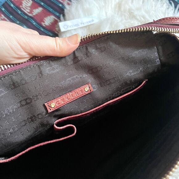 Celine Pink Nylon Triomphe Macadam Monogram Logo Shoulder Bag Purse 90's Y2K - Picture 13 of 16